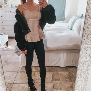 Beige Tank Top Blouse